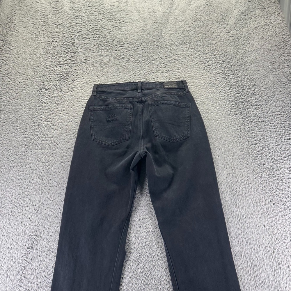 VTG American Eagle Outfitters Jean Women 28x28 Black Denim Boyfriend Distressed - Picture 7 of 11